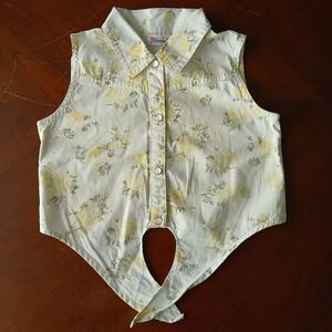 #0211 Baby Girl Connection Sleeveless Collar Shirt Size 5 100%Cotton
